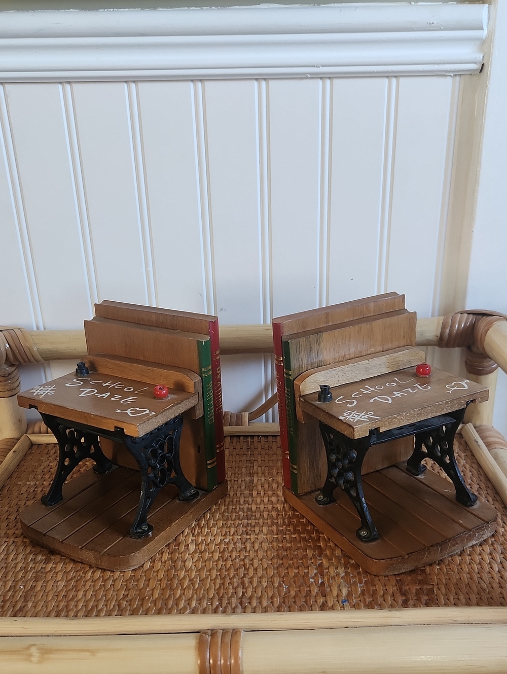 Vintage Enesco  70s School Daze Bookends